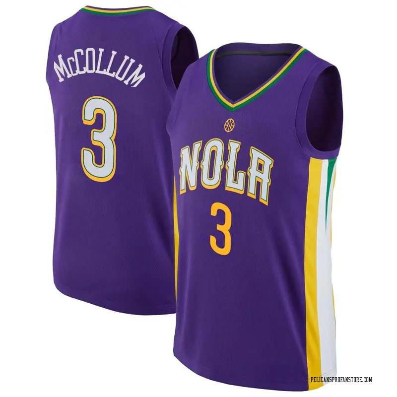 Youth Fanatics Branded CJ McCollum Purple New Orleans Pelicans Fastbreak  Jersey - City Edition